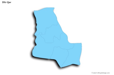 Contoh Peta untuk Dhi-Qar (biru,garis luar,bayangan)