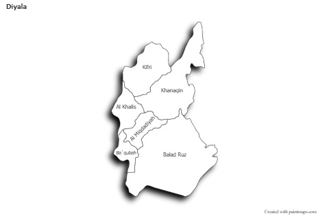 Sample Maps for Diyala (black-white,shadowy)