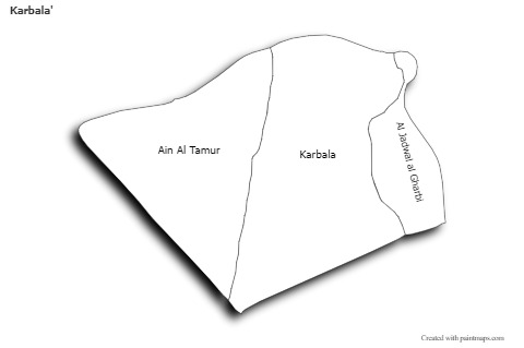 Contoh Peta untuk Karbala' (hitam-putih)