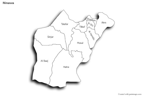 Sample Maps for Ninawa (black-white,shadowy)