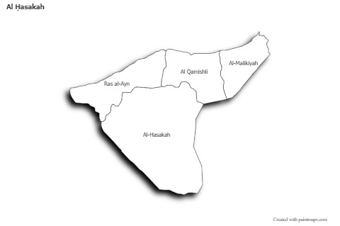 Sample Maps for Al Ḥasakah (black-white,shadowy)