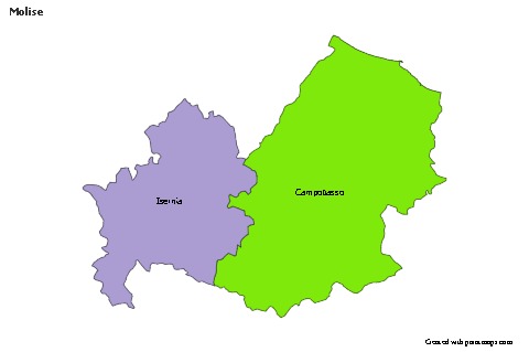 Contoh Peta untuk Molise (berwarna)