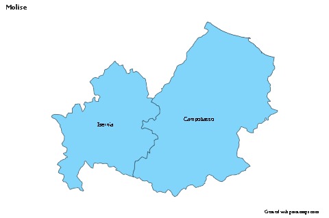 Contoh Peta untuk Molise (biru)