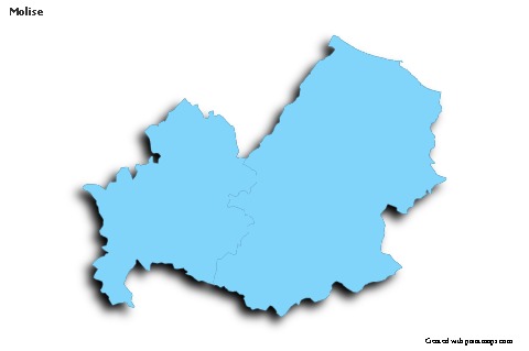 Contoh Peta untuk Molise (biru,garis luar,bayangan)