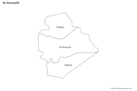 As Suwayda' için Örnek Haritalar (siyah-beyaz)