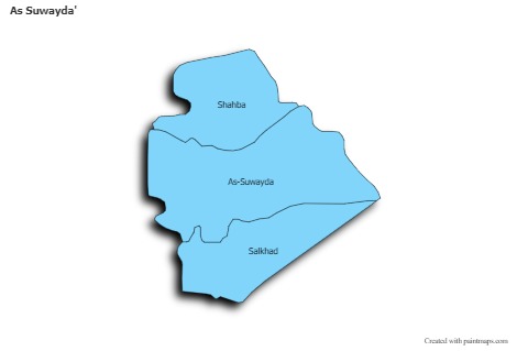 As Suwayda' için Örnek Haritalar (mavi,gölgeli)