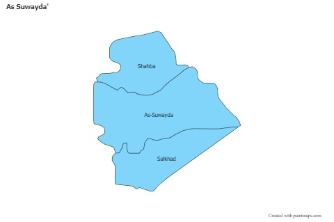 As Suwayda' için Örnek Haritalar (mavi)