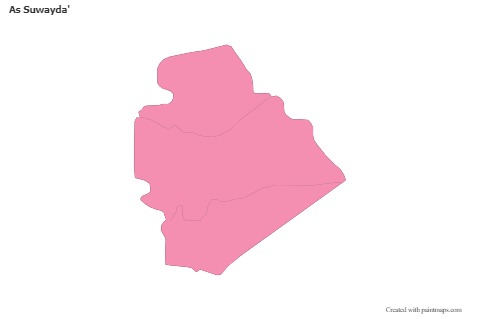 As Suwayda' için Örnek Haritalar (pembe,anahat)