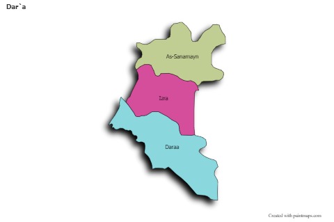 Sample Maps for Dar`a (colored,shadowy)
