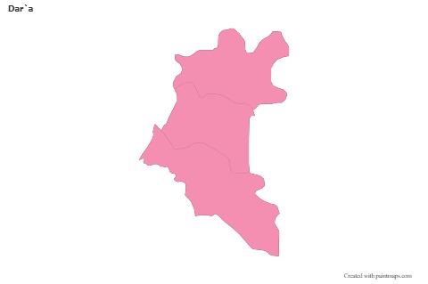 Sample Maps for Dar`a (pink,outline)