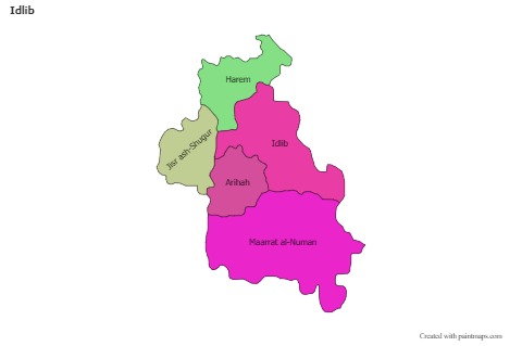 Mapas de muestra para Idlib (coloreado)