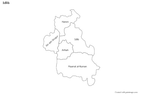 Mapas de muestra para Idlib (blanco-negro)