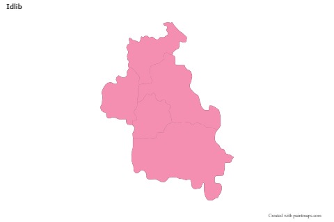 Mapas de muestra para Idlib (rosa,contorno)