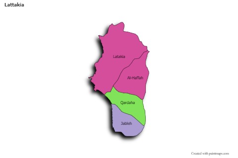 Contoh Peta untuk Lattakia (berwarna,bayangan)