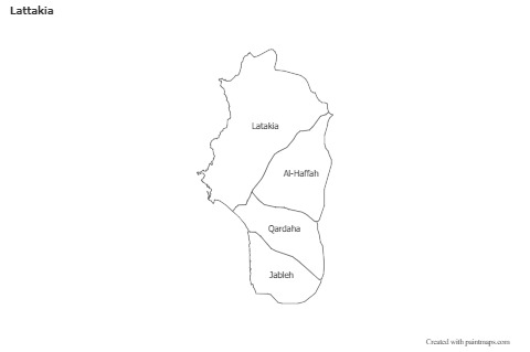 Contoh Peta untuk Lattakia (hitam-putih)