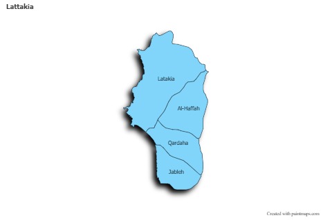 Contoh Peta untuk Lattakia (biru,bayangan)
