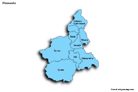 Exemplos de mapas para Piemonte (azul,sombra)