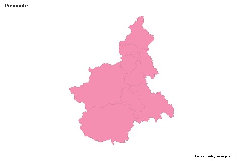 Exemplos de mapas para Piemonte (rosa,contorno)