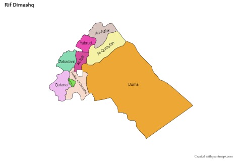 Sample Maps for Rif Dimashq (colored)