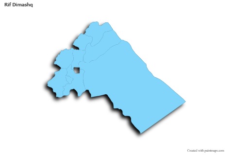 Sample Maps for Rif Dimashq (blue,outline,shadowy)