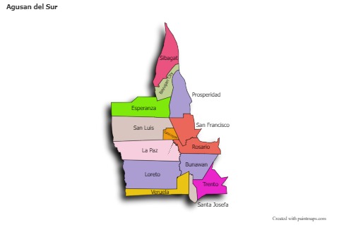 Sample Maps for Agusan del Sur (colored,shadowy)
