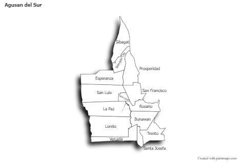Sample Maps for Agusan del Sur (black-white,shadowy)