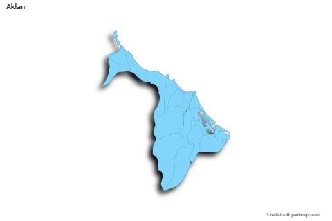 Contoh Peta untuk Aklan (biru,garis luar,bayangan)