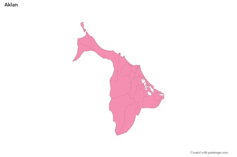 Contoh Peta untuk Aklan (merah jambu,garis besar)