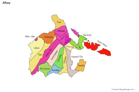 Sample Maps for Albay (colored)