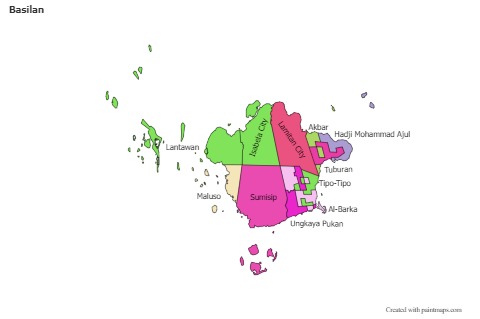 Contoh Peta untuk Basilan (berwarna)