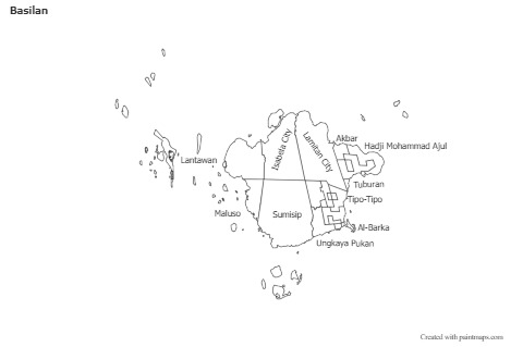 Contoh Peta untuk Basilan (biru)