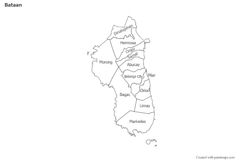 Mapas de muestra para Bataan (azul)