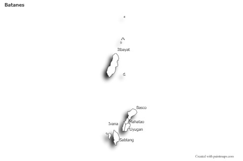 Contoh Peta untuk Batanes (hitam-putih,bayangan)