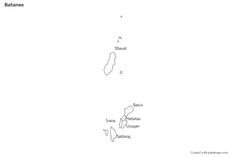 Contoh Peta untuk Batanes (hitam-putih)