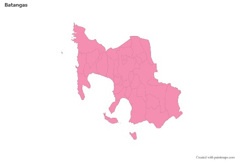 Batangas için Örnek Haritalar (pembe,anahat)