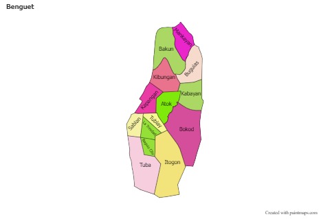 Sample Maps for Benguet (colored)