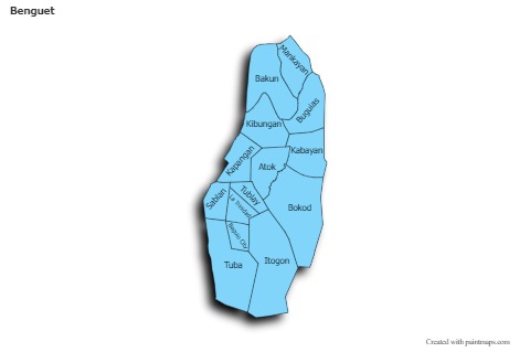 Sample Maps for Benguet (blue,shadowy)