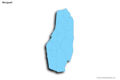 Sample Maps for Benguet (blue,outline,shadowy)