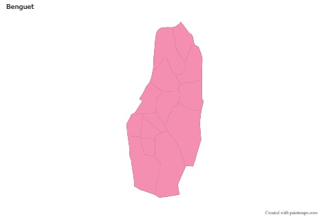 Sample Maps for Benguet (pink,outline)