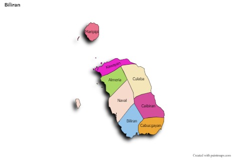 Sample Maps for Biliran (colored,shadowy)