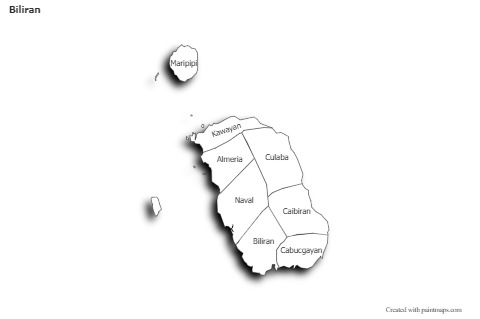 Sample Maps for Biliran (black-white,shadowy)