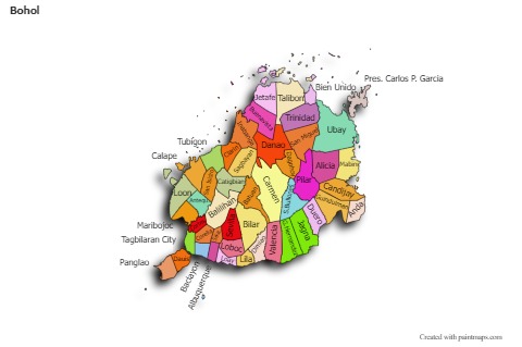 Sample Maps for Bohol (colored,shadowy)