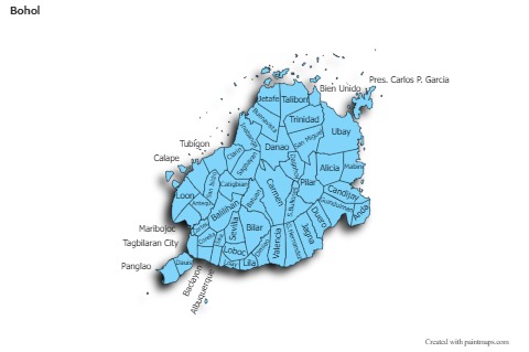 Sample Maps for Bohol (blue,shadowy)