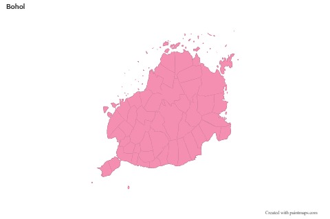 Sample Maps for Bohol (pink,outline)