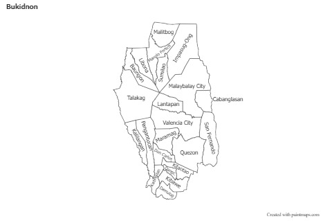 Sample Maps for Bukidnon (black-white)
