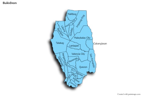 Sample Maps for Bukidnon (blue,shadowy)