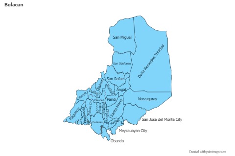 Contoh Peta untuk Bulacan (biru)