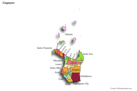 Contoh Peta untuk Cagayan (berwarna,bayangan)