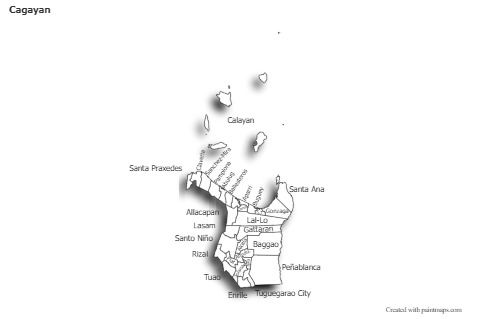 Contoh Peta untuk Cagayan (hitam-putih,bayangan)