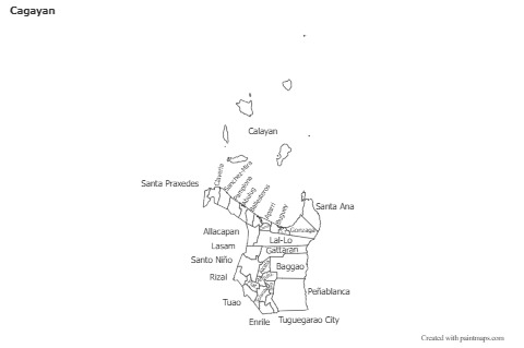 Contoh Peta untuk Cagayan (hitam-putih)
